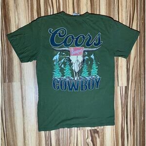 Coors Cowboy Banquet Dark Green Tshirt Size L